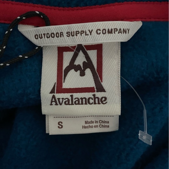 Avalanche Blue 1/4 Zip Textured Fleece Sweatshirt NWT Size S - Picture 7 of 9